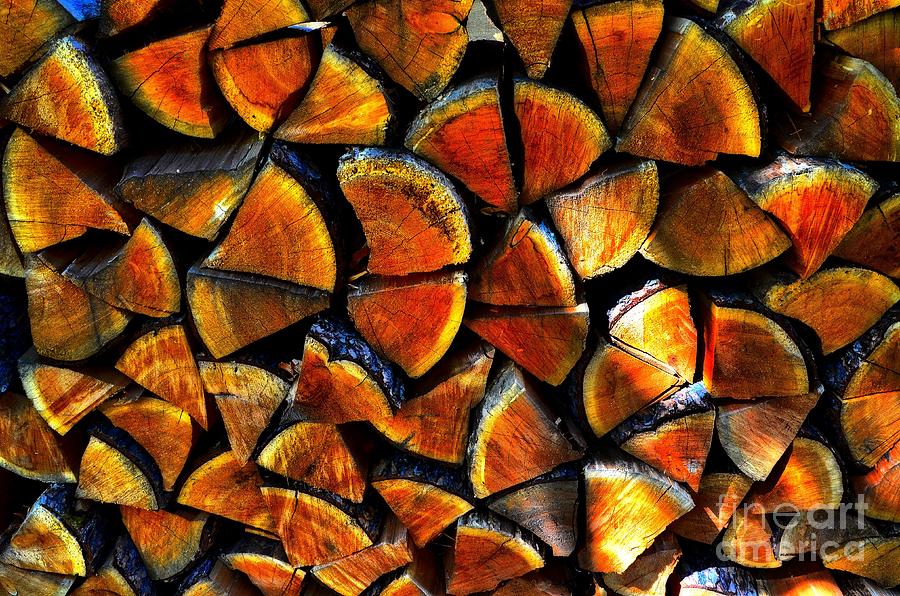 Abstract Photograph - Wood Pile by Lauren Leigh Hunter Fine Art Photography
