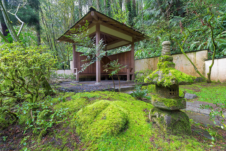 Wood Shelter at Japanese Garden Photograph by Jit Lim - Fine Art America