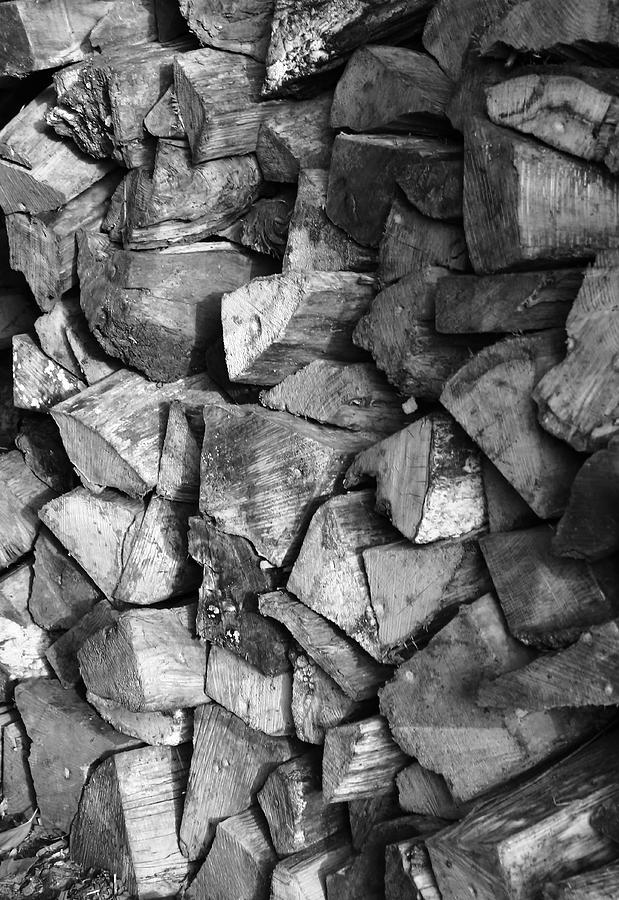 Wood Store Monochrome Photograph by Jeff Townsend