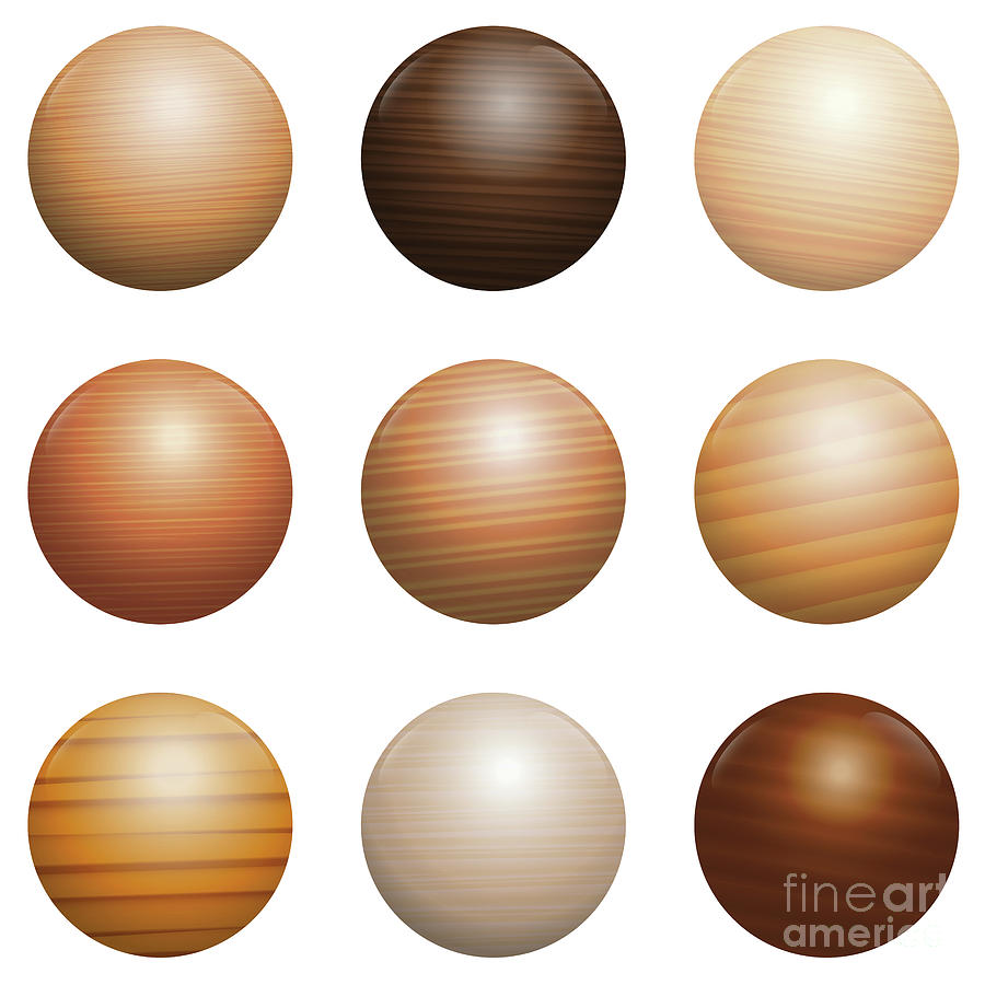 Wood Types Wooden Balls Different Textures Nine Colors Digital Art by Peter  Hermes Furian - Pixels