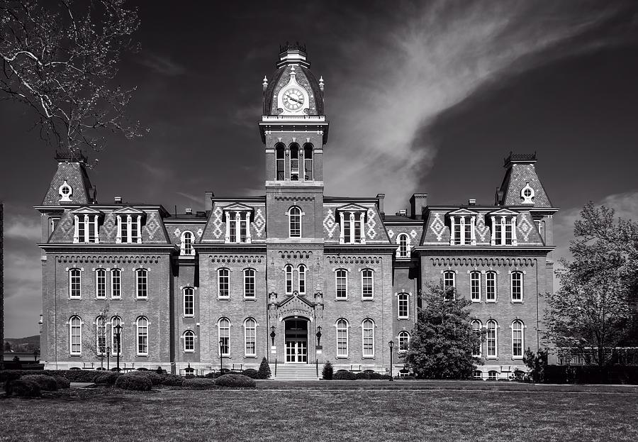 Black And White Photograph - Woodburn Hall - West Virginia University by Mountain Dreams