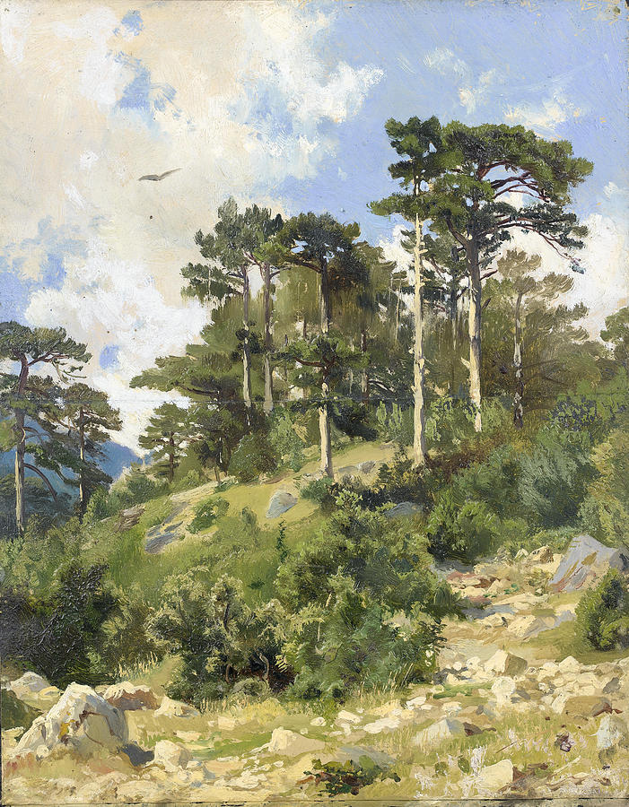 Wooded landscape Painting by Ivan Shishkin