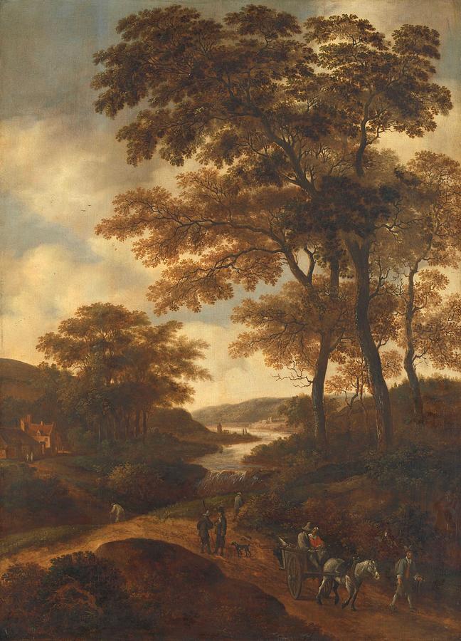 Wooded Landscape, Pieter Jansz. Van Asch, 1640 - 1678 Painting
