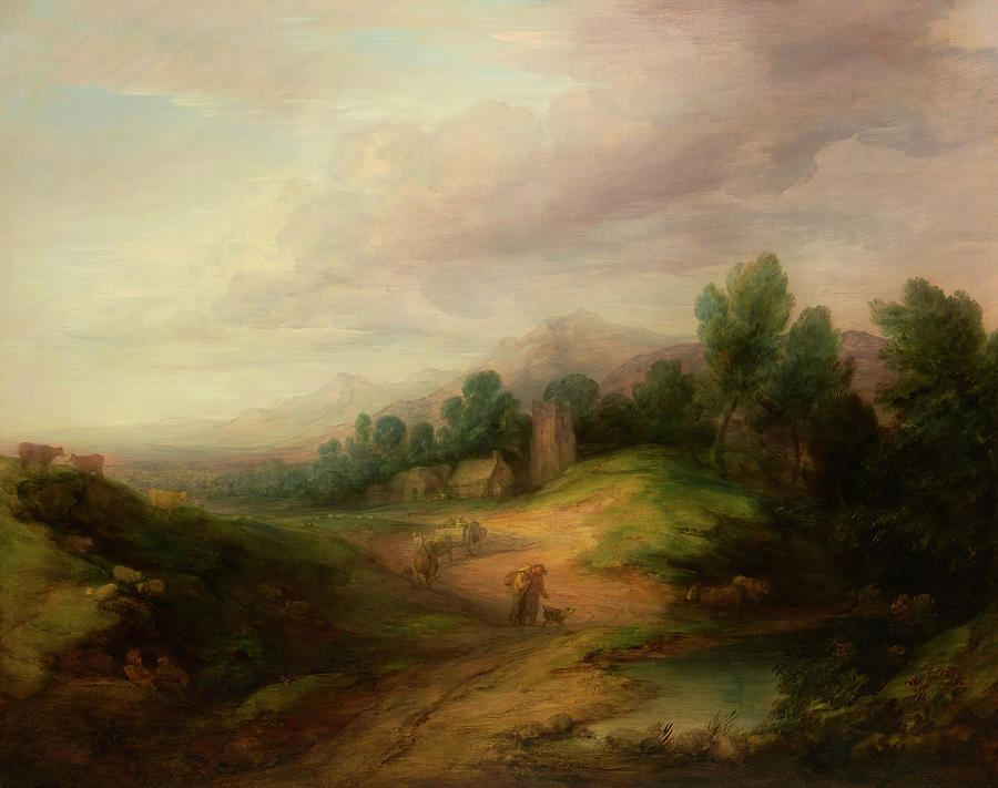 Wooded Upland Landscape                                    Painting by Mountain Dreams