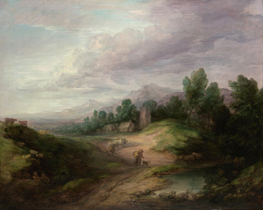 Thomas Gainsborough Painting - Wooded Upland Landscape by Thomas Gainsborough