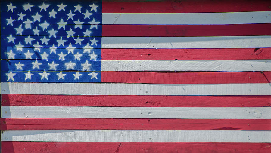 Wooden American Flag Photograph by Bill Cannon