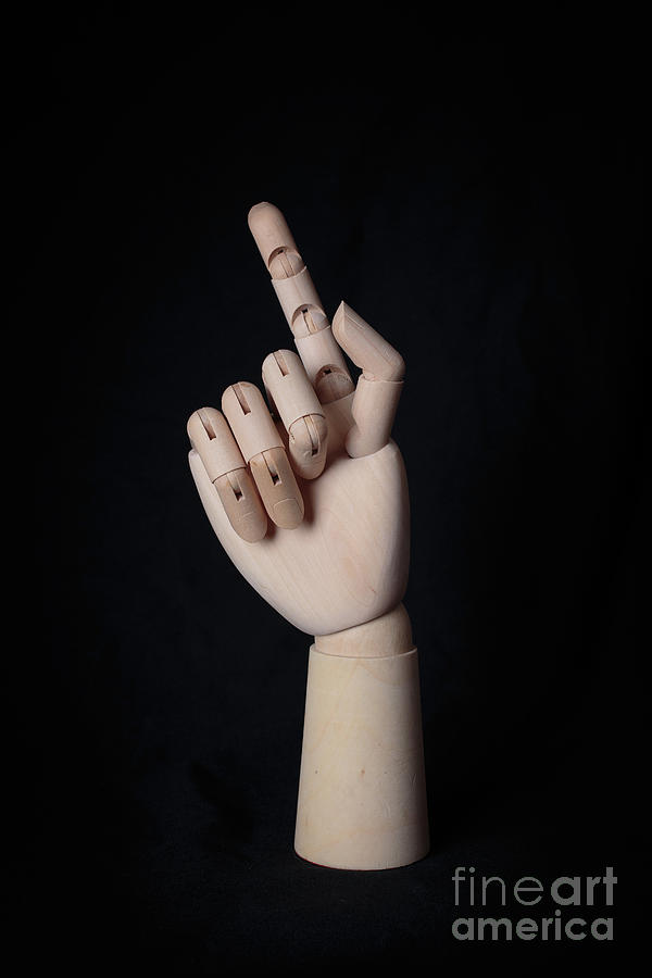 Wooden Artist Hand Model Finger Photograph by Edward Fielding