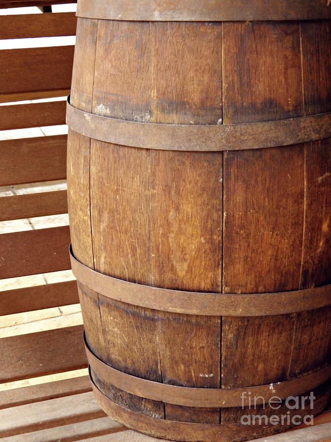 Vintage Photograph - Wooden Barrel by Sarah Loft