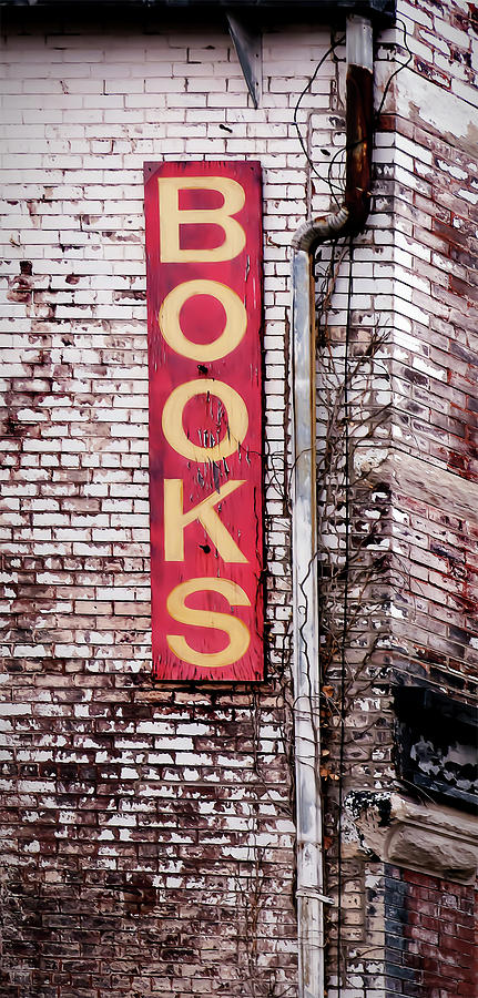Wooden Book Sign Photograph by Leslie Montgomery