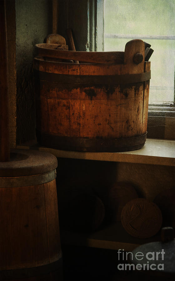 Wooden Bucket Photograph by Debra Fedchin