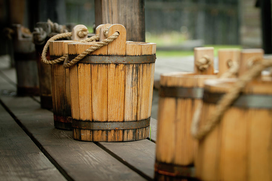 Wooden Buckets Photograph by Rich S