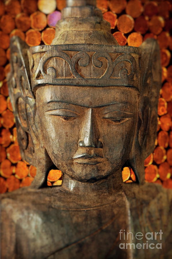 Buddha Photograph - Wooden Buddha by John Greim