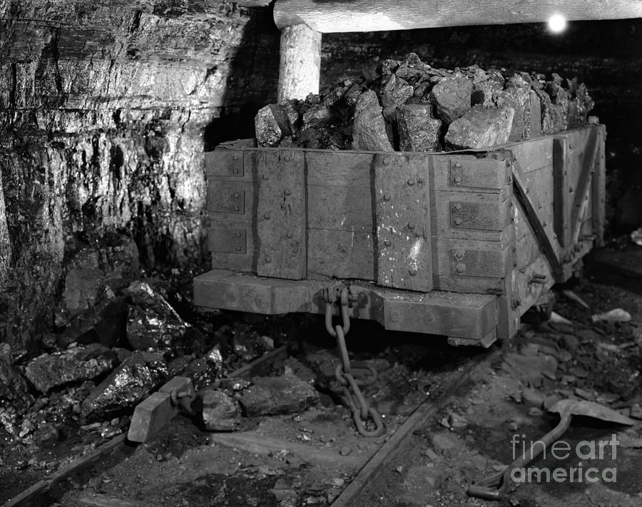 Wooden Car Loaded With Coal In Mine Photograph by H. Armstrong Roberts ...