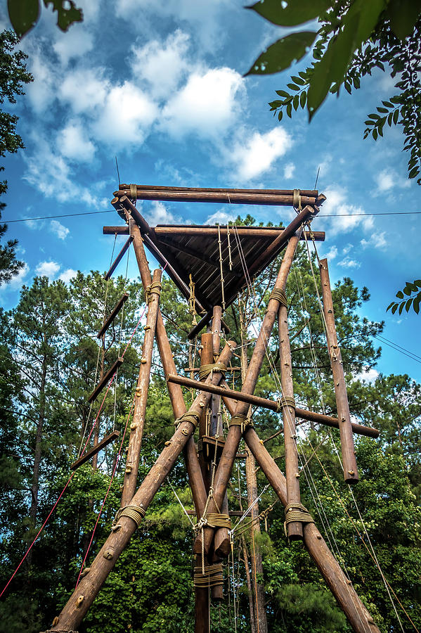 Wooden Climbing Tower For Recreation Photograph by Alex Grichenko