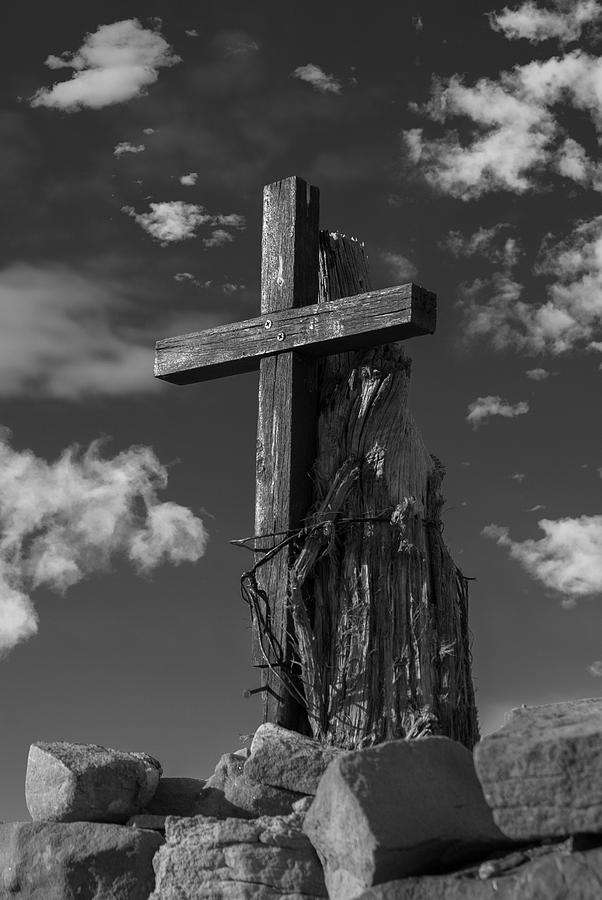 Wooden cross Photograph by Carolyn DAlessandro