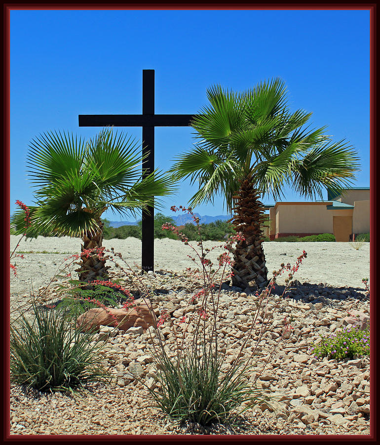Wooden  Cross  In  The  Desert Photograph by Carl Deaville