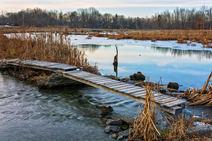 Wooden Crossing At Dusk Photograph by Angelo Marcialis