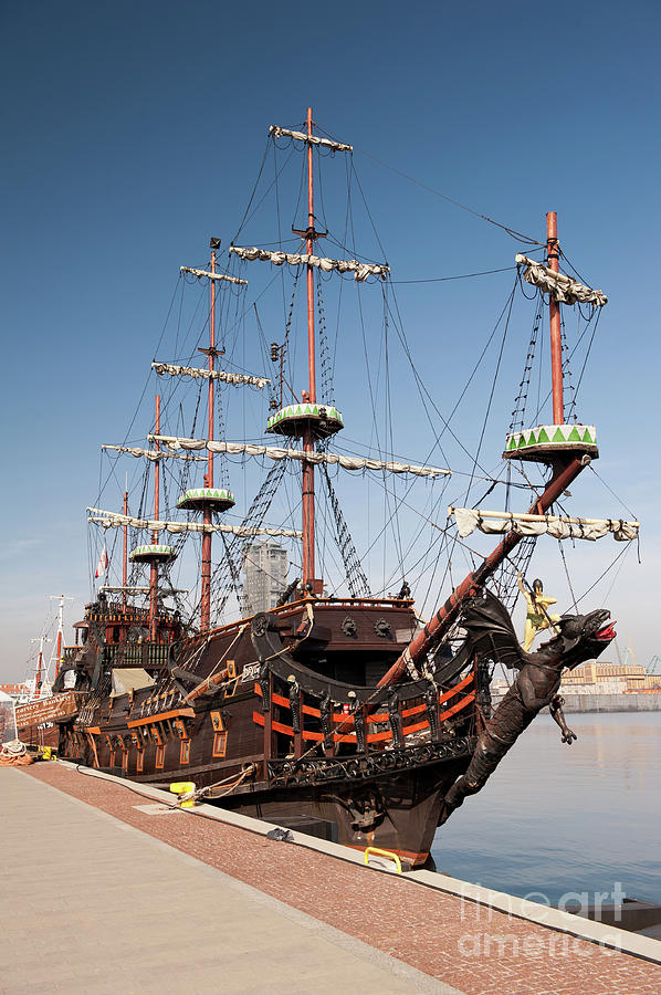 Wooden Dragon vessel in Gdynia Photograph by Arletta Cwalina - Fine Art ...