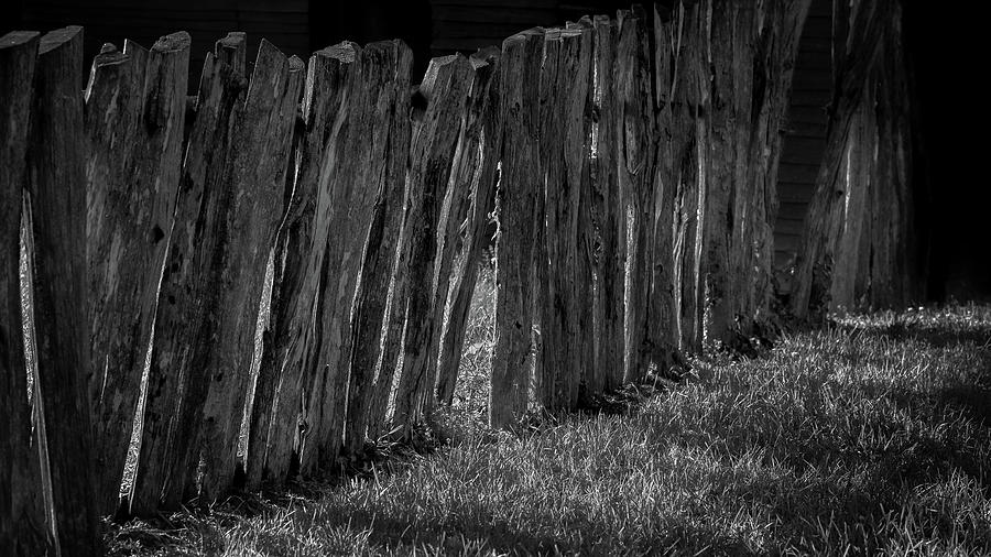 Wooden Fence in Shadow and Light Photograph by Joseph Smith