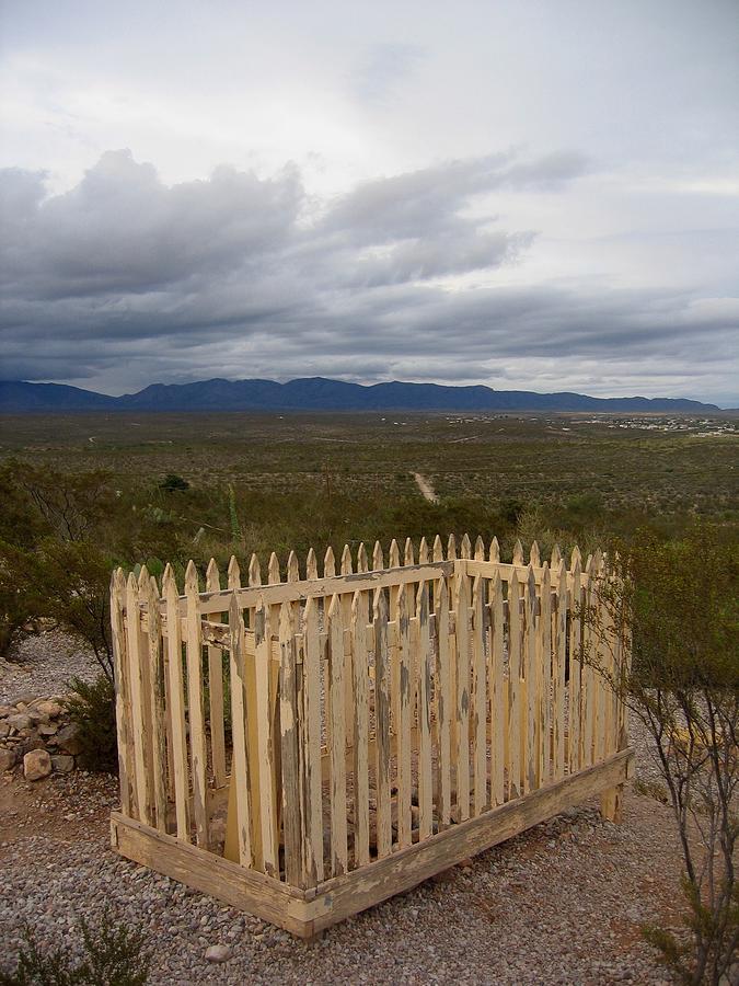 Wooden grave enclosure Boothill Cemetery Tombstone Arizona 2004 Photograph by David Lee Guss