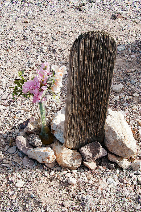 Wooden Grave Marker Photograph by Bob Phillips