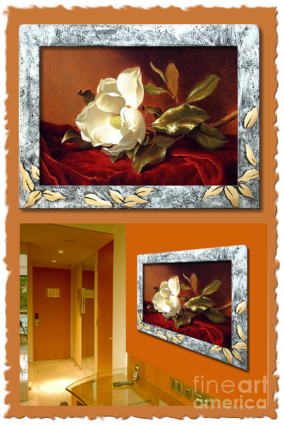 Wooden handmade frame with leaves Painting by Mirza Ali