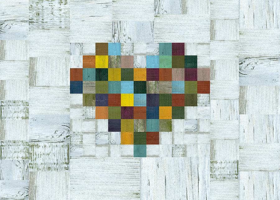 Wooden Heart 2.0 Digital Art by Michelle Calkins