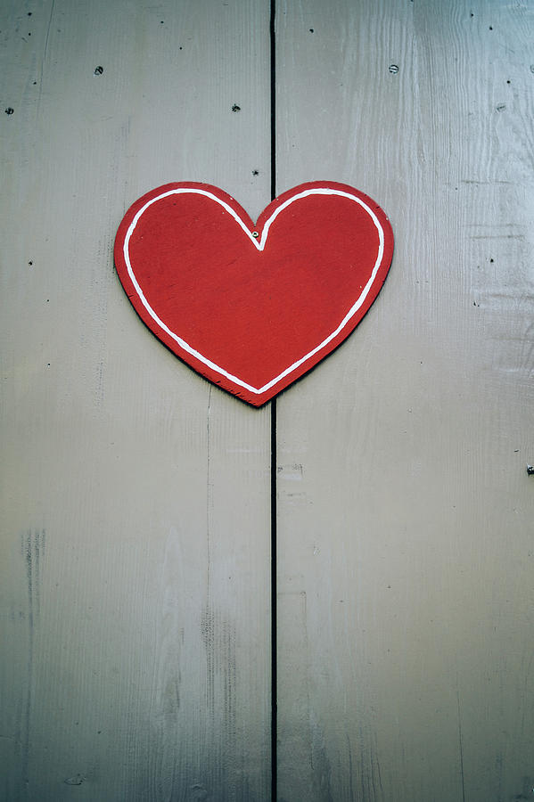Vintage Photograph - Wooden Heart Panel by Pati Photography