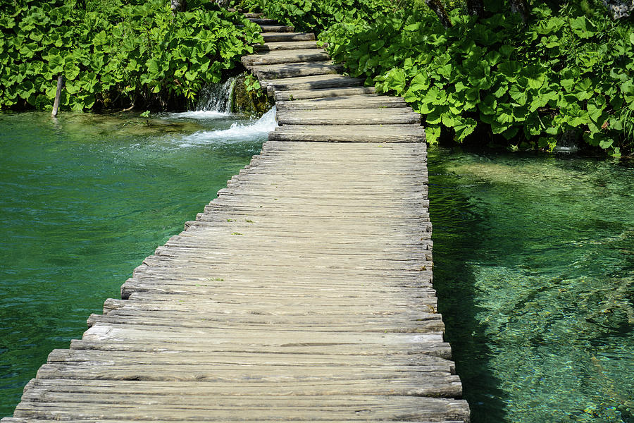 Wooden Hiking Path in Plitvice National Park in Croatia Photograph by ...