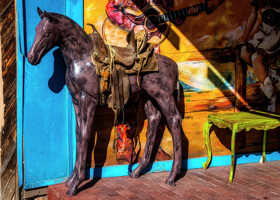 Wooden Horse Santa Fe Photograph by Garry Gay
