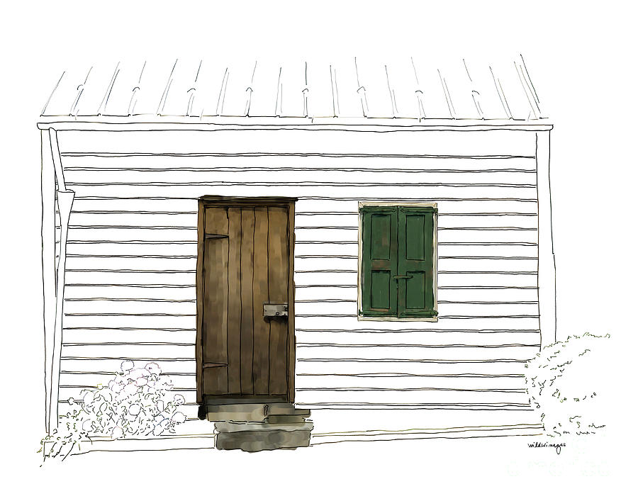 Cabin Digital Art - Wooden House by Ken and Lois Wilder