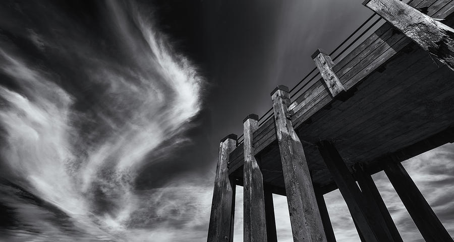 Wooden Jetty and the London Summer Sky Photograph by John Williams