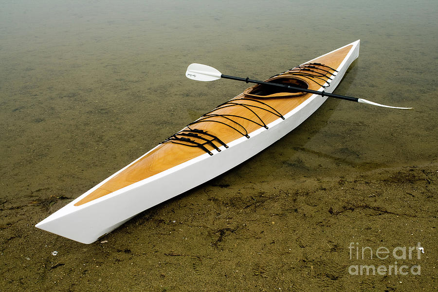 Wooden kayak Photograph by Rich S