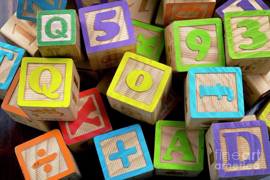 Wooden Letter Blocks. Photograph by W Scott McGill - Pixels