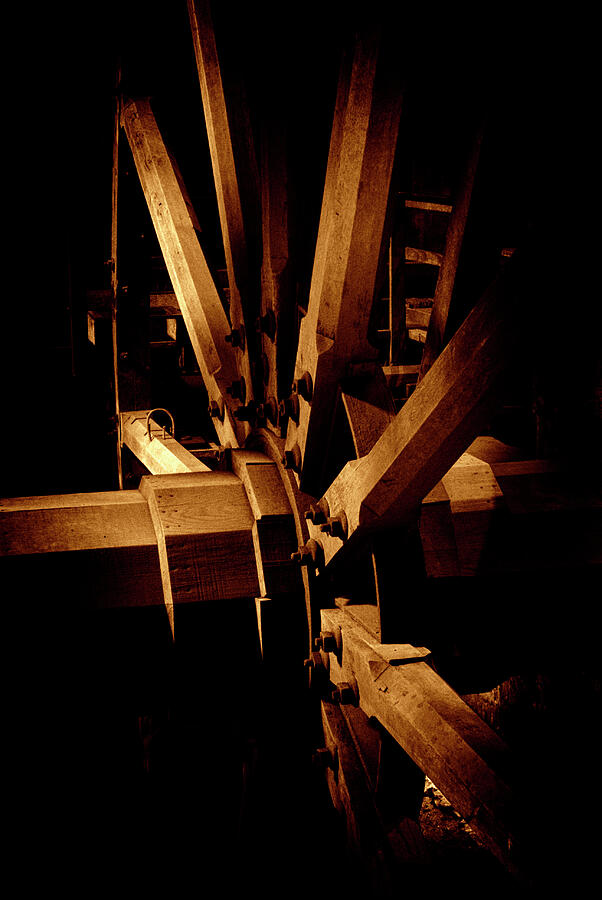 Wooden Mill Wheel Photograph by Paul W Faust - Impressions of Light