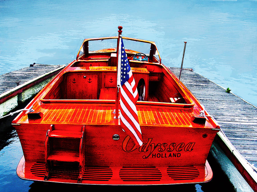 Wooden Motorboat Photograph by Susan Vineyard
