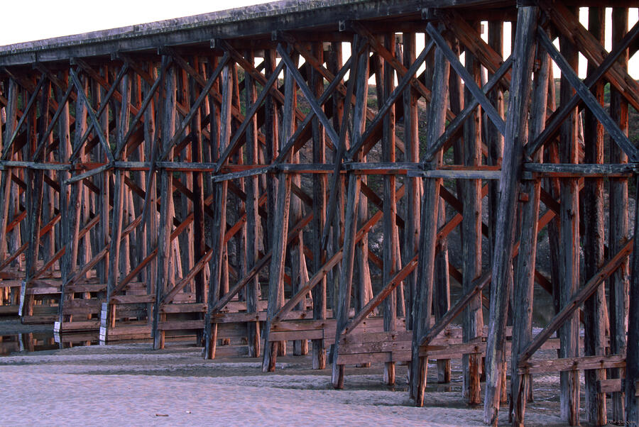 Wooden Railroad Bridge - Fort Bragg California Photograph by Soli Deo ...