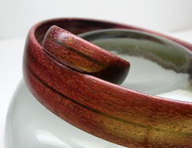Wood Jewelry - Wooden Ring And Bracelet - Purple Heart And Walnut by Keith Krautle Wood Jewelry - Wooden Ring And Bracelet - Purple Heart And Walnut by Keith Krautle