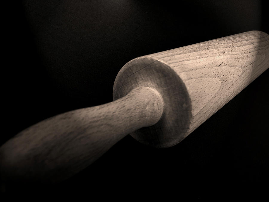 Kitchen Photograph - Wooden roller by Damijana Cermelj