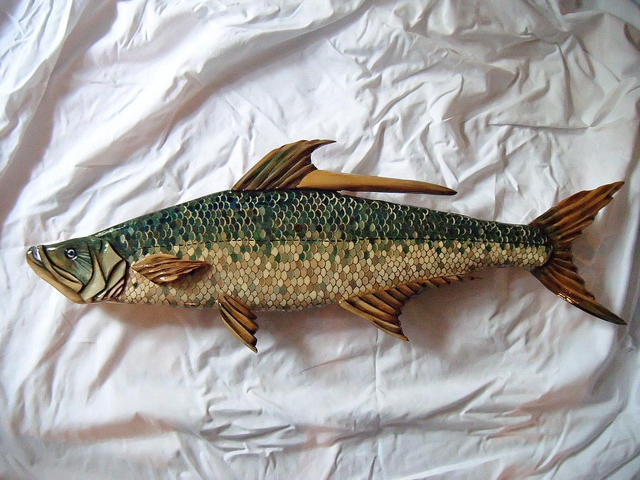 Wooden Tarpon number ten Mixed Media by Lisa Ruggiero - Fine Art America