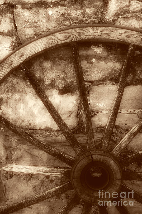 Wooden Wagon Wheel Photograph by Imagery by Charly