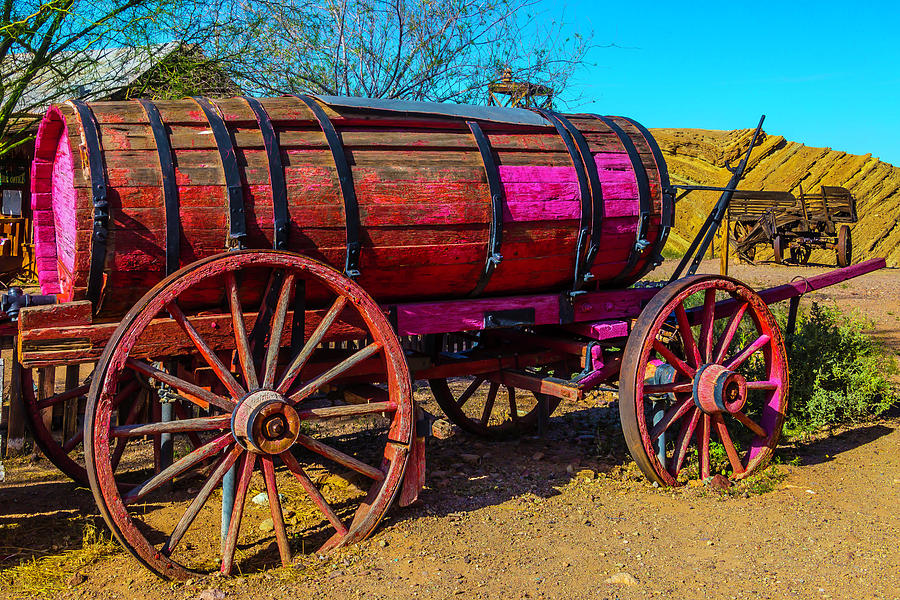 Wooden Water Wagon Photograph by Garry Gay