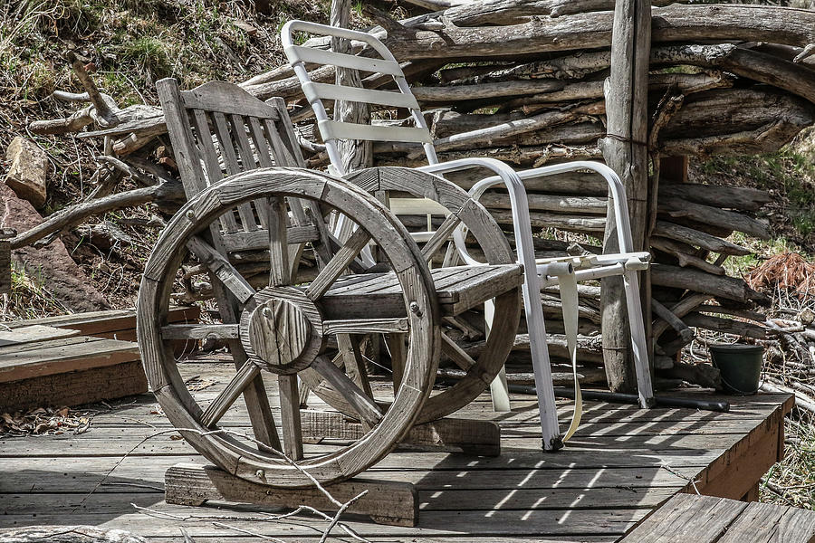 Wooden Wheel Chair Photograph by Amanda Armstrong