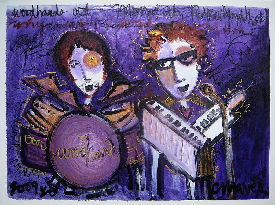 Purple Painting - Woodhands at Monolith by Laurie Maves ART