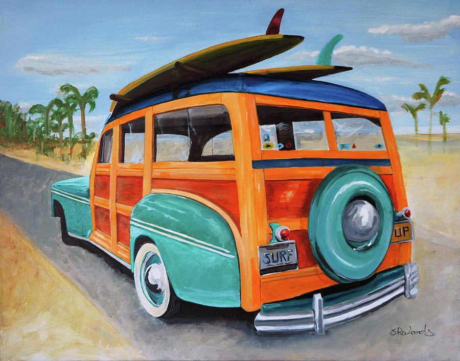 Woodie Painting by Steve Rowlands