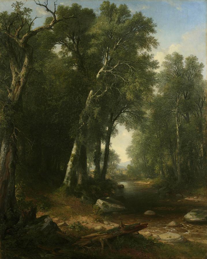 Woodland Brook Painting by Celestial Images