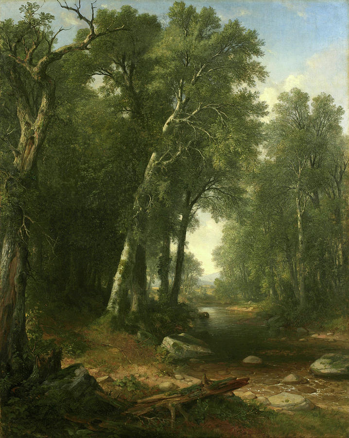 Woodland Brook Painting by Asher Brown Durand Woodland Brook Painting by Asher Brown Durand