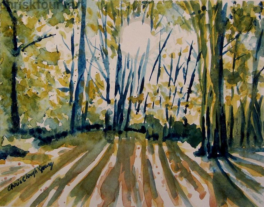 Woodland Painting by Christine Kfoury