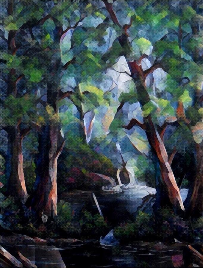 Woodland digital Painting by Megan Walsh
