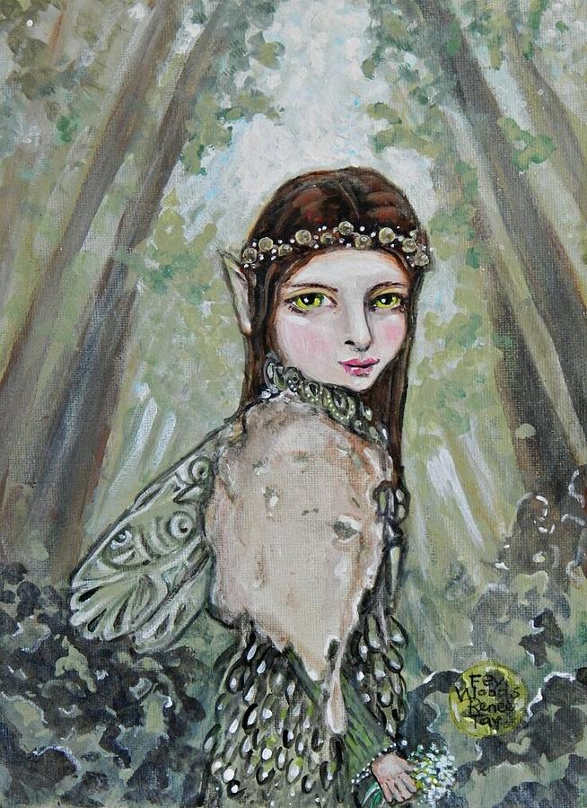 Fairy Painting - Woodland Fairy by Renee Tay